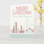 Vrolijke Kerstmis van San Francisco Kaart (Gele Bloem)