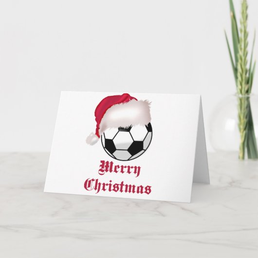 Vrolijke Kerstmis van SoccerChick Feestdagen Kaart (Voorkant)