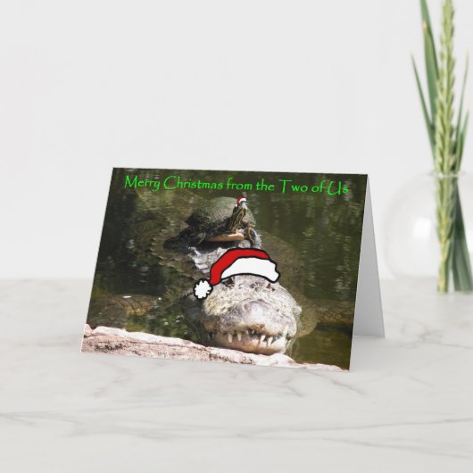 Vrolijke Kerstmis van Twee van ons Feestdagen Kaart (Voorkant)