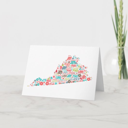 Vrolijke Kerstmis van Virginia Kaart (Voorkant)