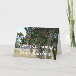 Vrolijke Kerstmis van Zuid-Carolina Feestdagen Kaart
