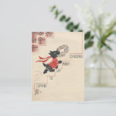 Vrolijke Kerstmis vintage Scottie Feestdagenkaart (Staand voorkant)