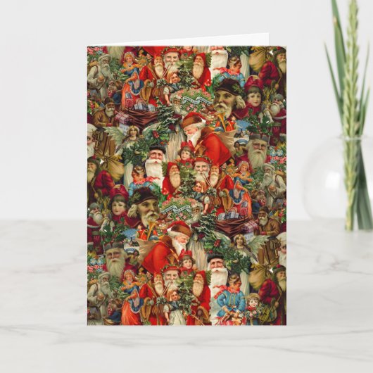 Vrolijke Kerstmis!! Vintage Wenskaart Feestdagen Kaart (Voorkant)