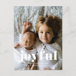 Vrolijke Kerstmis Volledige Bleed Foto Feestdagenkaart