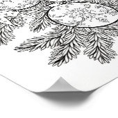 Vrolijke Kerstmis Volwassen Kleurstof Poster (Hoek)