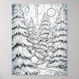 Vrolijke Kerstmis Volwassen Kleurstof Poster