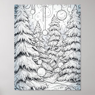 Vrolijke Kerstmis Volwassen Kleurstof Poster