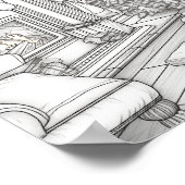 Vrolijke Kerstmis Volwassen Kleurstof Poster (Hoek)