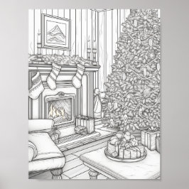 Vrolijke Kerstmis Volwassen Kleurstof Poster