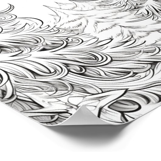 Vrolijke Kerstmis Volwassen Kleurstof Poster (Hoek)