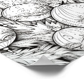 Vrolijke Kerstmis Volwassen Kleurstof Poster (Hoek)