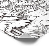 Vrolijke Kerstmis Volwassen Kleurstof Poster (Hoek)