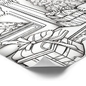 Vrolijke Kerstmis Volwassen Kleurstof Poster (Hoek)