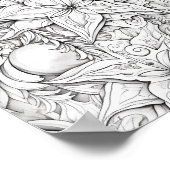 Vrolijke Kerstmis Volwassen Kleurstof Poster (Hoek)