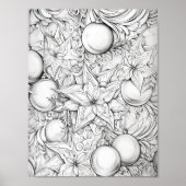 Vrolijke Kerstmis Volwassen Kleurstof Poster (Voorkant)