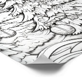 Vrolijke Kerstmis Volwassen Kleurstof Poster (Hoek)