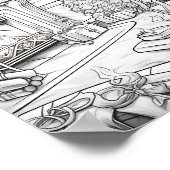 Vrolijke Kerstmis Volwassen Kleurstof Poster (Hoek)