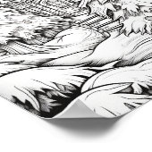 Vrolijke Kerstmis Volwassen Kleurstof Poster (Hoek)