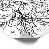 Vrolijke Kerstmis Volwassen Kleurstof Poster (Hoek)