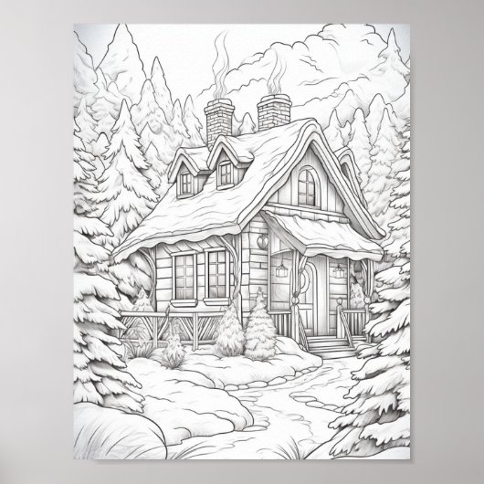 Vrolijke Kerstmis Volwassen Kleurstof Poster (Voorkant)