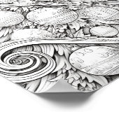 Vrolijke Kerstmis Volwassen Kleurstof Poster (Hoek)