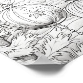 Vrolijke Kerstmis Volwassen Kleurstof Poster (Hoek)