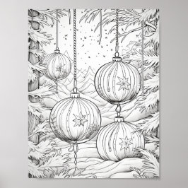 Vrolijke Kerstmis Volwassen Kleurstof Poster