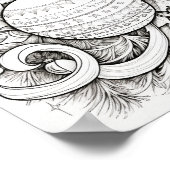 Vrolijke Kerstmis Volwassen Kleurstof Poster (Hoek)