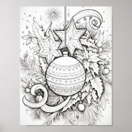 Vrolijke Kerstmis Volwassen Kleurstof Poster