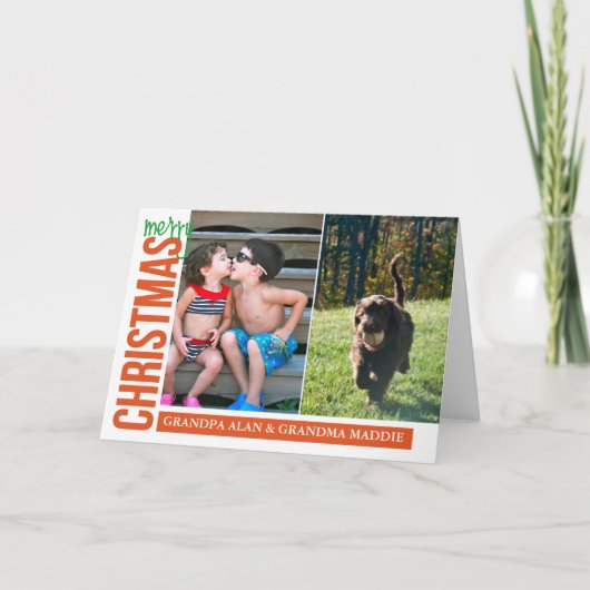 Vrolijke Kerstmis voor u x2 Feestdagen Kaart (Voorkant)