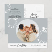 Vrolijke Kerstmis, Vrolijke Kerstmis Familie Foto Briefkaart (Voorkant / Achterkant)