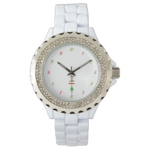 Vrolijke Kerstmis Vrouwen Strass Horloge
