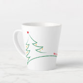 Vrolijke Kerstmis Whimsical Moderne Boom Latte Mok (Linkerhoek)