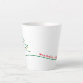 Vrolijke Kerstmis Whimsical Moderne Boom Latte Mok (Voorkant)