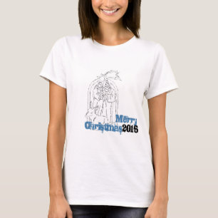 Vrolijke Kerstmis. Wij wensen u Vrolijke Kerstmis T-shirt