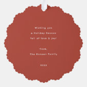 Vrolijke Kerstmis Winter krans Ornament Kaart (Achterkant)