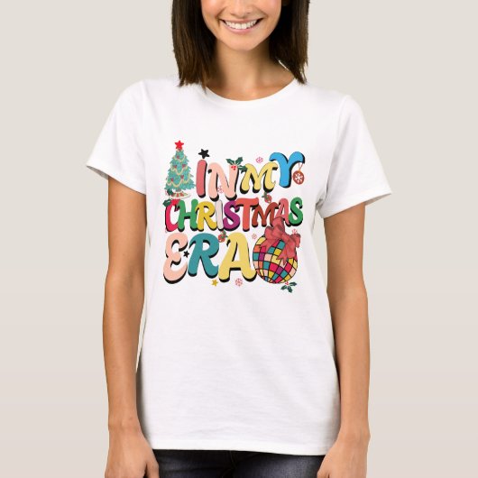 Vrolijke Kerstmis Winter Snowflake Vintage Kerstmi T-shirt (Voorkant)
