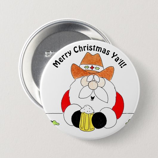 Vrolijke Kerstmis Ya zal de Button van Kerstmis (Voorkant /achterkant)
