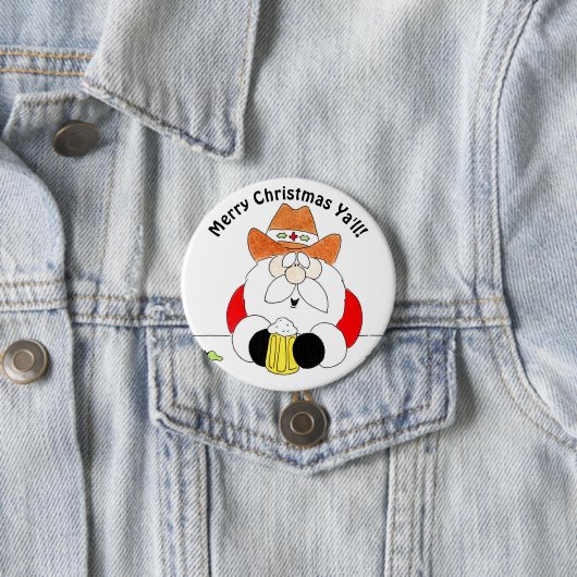 Vrolijke Kerstmis Ya zal de Button van Kerstmis (In situ)