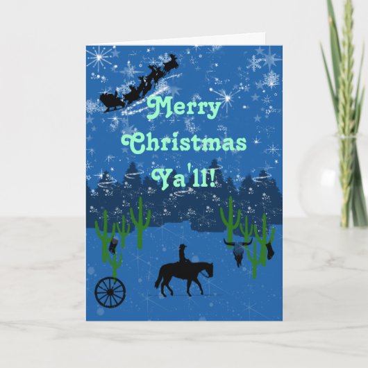 Vrolijke Kerstmis Ya zal! Feestdagen Kaart (Voorkant)