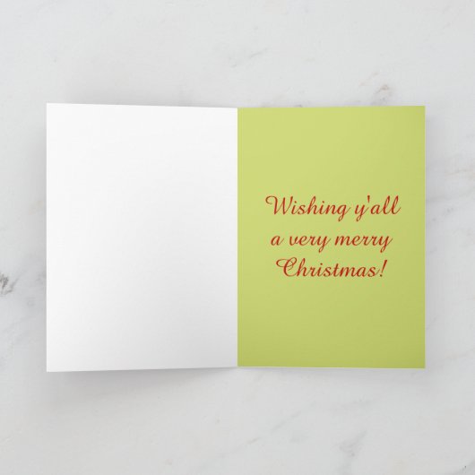 Vrolijke Kerstmis y'all! Feestdagen Kaart (Binnen)