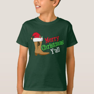 Vrolijke Kerstmis Yall van de cowboy T-shirt