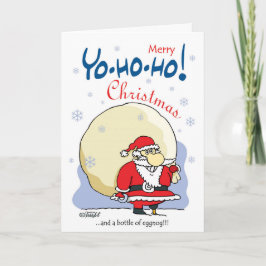 Vrolijke Kerstmis Yo -yo-ho… en een fles Feestdagen Kaart
