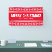 Vrolijke Kerstmisbanner voor commerciële zaken Spandoek (Beurs)
