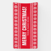 Vrolijke Kerstmisbanner voor commerciële zaken Spandoek (Verticaal)