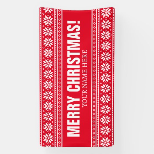 Vrolijke Kerstmisbanner voor commerciële zaken Spandoek (Verticaal)