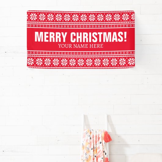 Vrolijke Kerstmisbanner voor commerciële zaken Spandoek (Insitu)