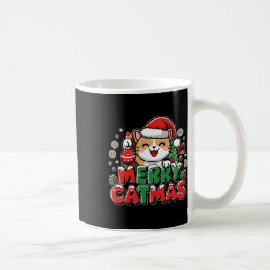 Vrolijke Kerstmisdecoratie Santa Cat Funny Chris Koffiemok