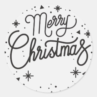 Vrolijke Kerstmisenvelop zegel/Sticker Ronde Sticker