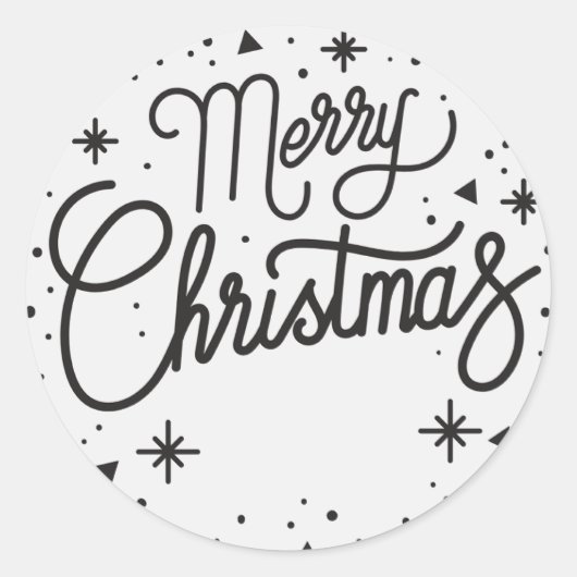 Vrolijke Kerstmisenvelop zegel/Sticker Ronde Sticker (Voorkant)